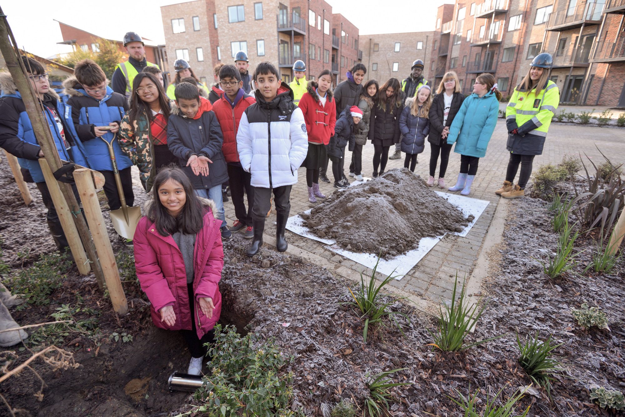 Time capsule project carried out with Colville Primary School and buried at the development