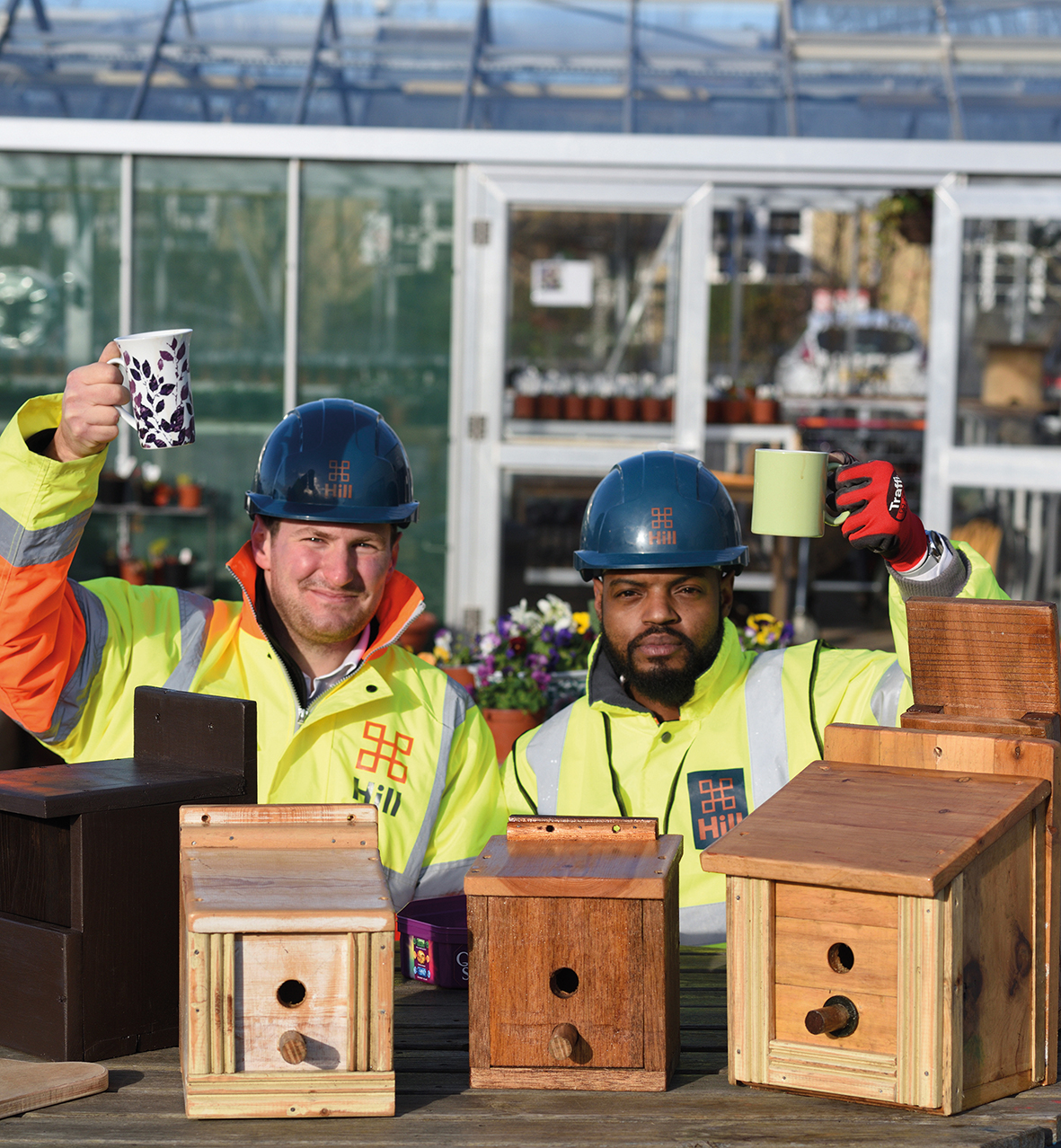 Donation of timber to Red2Green, a charity who recycle the materials into items to sell like bird boxes.